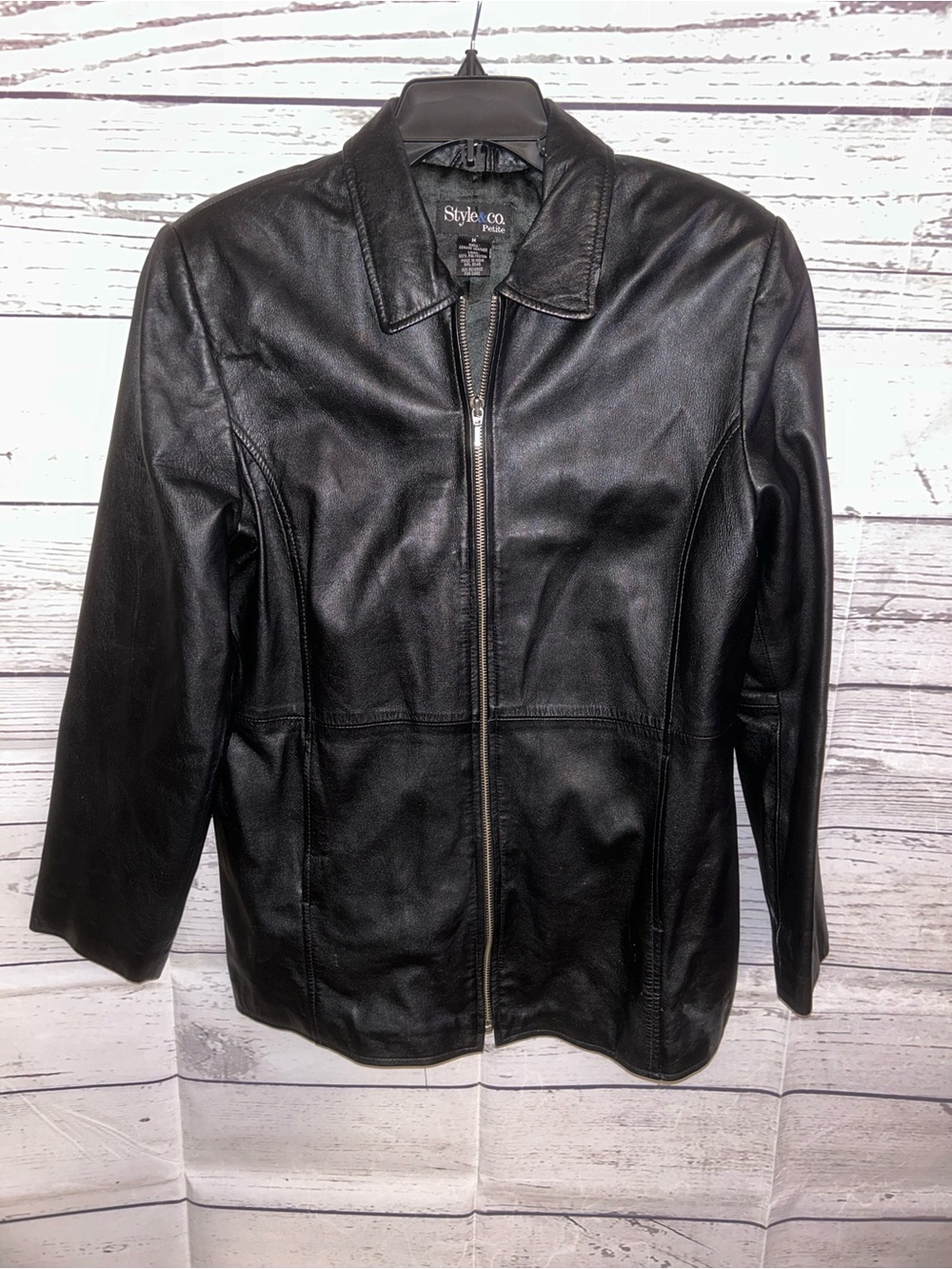Style & Co Leather Jacket